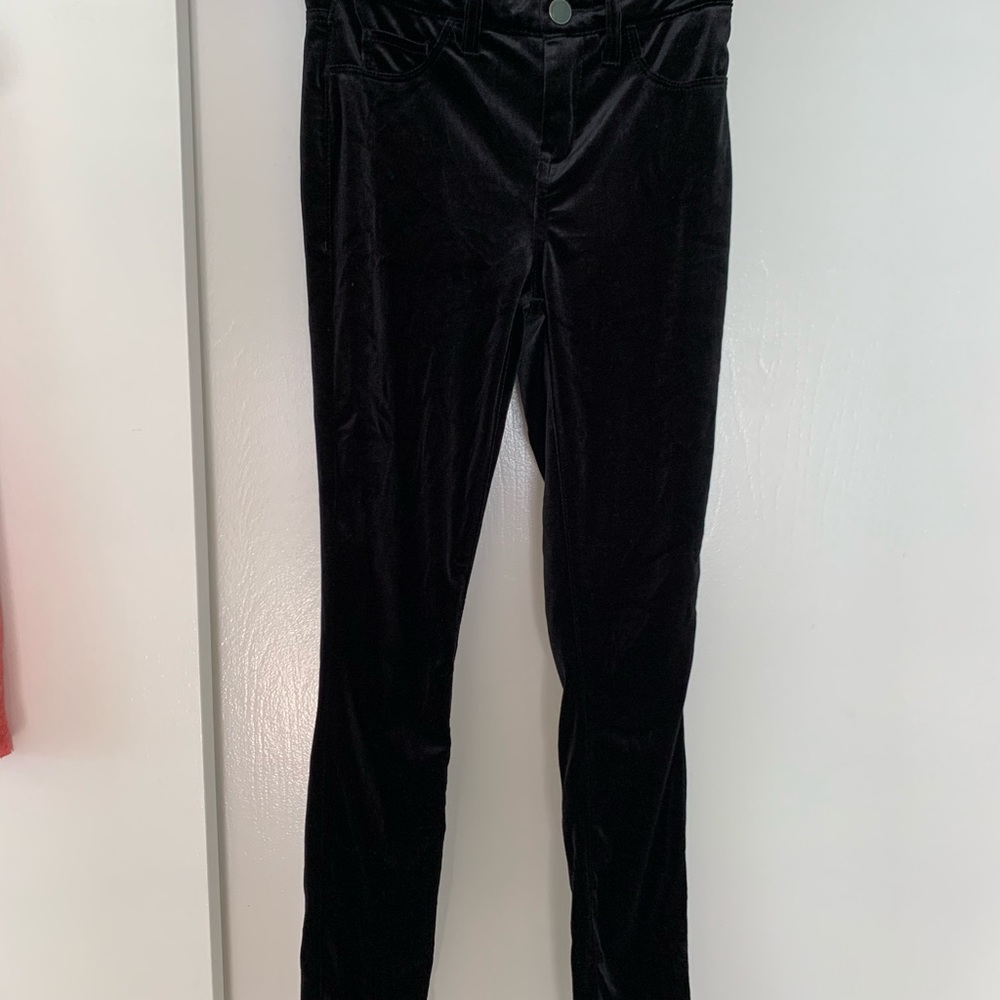 Soft black velvet pants